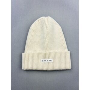 Sakara Knit Beanie Ivory Cozy Upscale Winter Hat